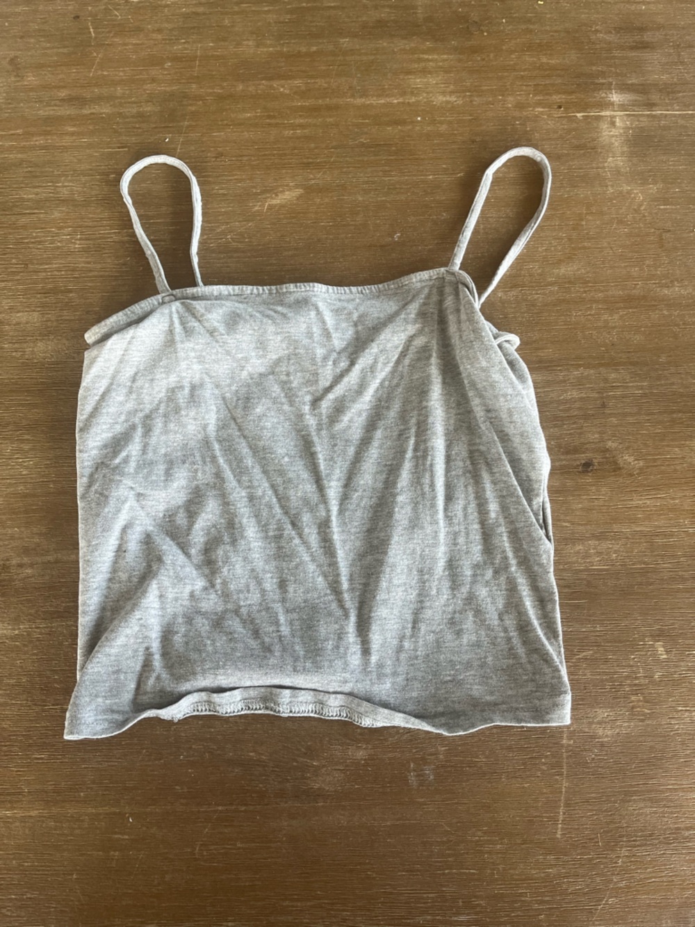 Basic Grey Ribbed Cami Tank